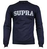 Supra S59077 Mark Mens Designer Crew Sweater Navy S