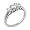 14k White Gold Moissanite 3 Stone Lucern Past-Present and Future (1.50 cttw equivalent), Size 5