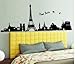 Homwish - Large I Love Paris Eiffel Tower Vinyl Home room Decor Removable DIY Art WallPaper Wall Sticker/Decal Mural