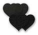 Nippies Black Heart Waterproof Self Adhesive Fabric Nipple Cover Pasties