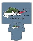 Bass Fishing T-Shirt 100% Cotton Fish Catching Adults Shirt (XX-Large)