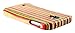SunSmart Natural Handmade Hard Wood Bamboo Case Cover for Samsung Galaxy S4 IV with Free Screen Protector (Colourful Stripe)