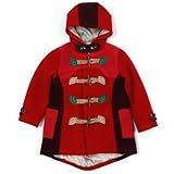 Natural Boo（ナチュラルブー） ダッフルコート（葉っぱ） NB-1073110 レッド 90cm