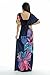 Zuku Life Women's Summer Deep V-Neck Versatile Long Floral Print Maxi Dress #009