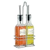 Oil and Vinegar Set in Holder