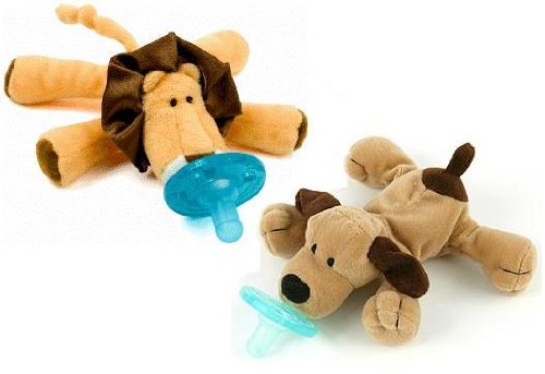 Wubbanub Infant Pacifier - Lion & Puppy