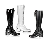 RETRO-302, Ladies 2 1 2 Block Heel Costume or Halloween Lace-up GoGo Boots in 3 Colors and Sizes...