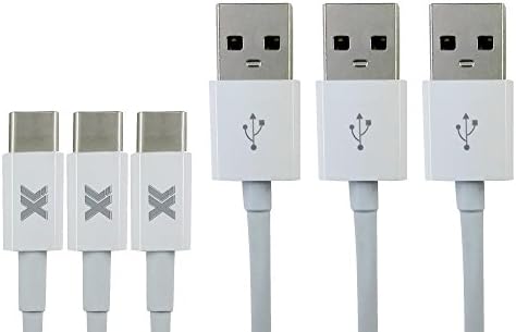 USB 3.1 Type C (3-pack 3-Foot) by Intronicx(TM) Data Cable Male to USB 3.0 Type A Male White Reversible Charging Cable for PREMIUM Quality for High Speed Transfer Get Yours Today!