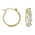 14k Yellow or Rose Gold Diamond Hoop Earrings (1/10 cttw, I-J Color, I2-I3 Clarity)