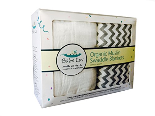BabeLuv Softest Muslin Cotton Swaddle Blanket (2-Pack) Gender Neutral | 47