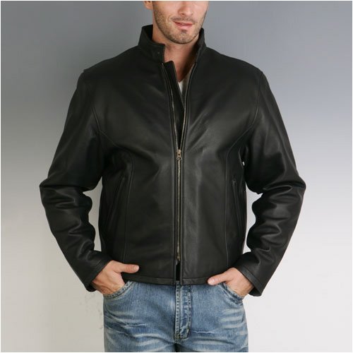 Buy BGSD Mens Cowhide Leather Motorcycle Jacket - Regular