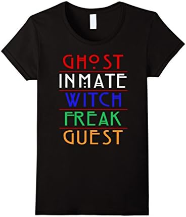 Women's AHS Shirt - Ghost, Inmate, Witch, Freak, Guest Large Black