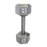 Cap Barbell Solid Hex Single Dumbbell (15-Pound)