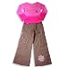 Mish Mish - Girls Long Sleeved Pant Set, Khaki, Fuschia