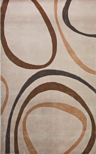 NuLoom Cine Arising 5 Foot x 8 Foot Mod-Acrylic Area Rug, Beige