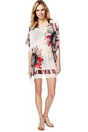 Floral Striped Cover-Up Kaftan
