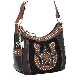 American West Lucky Star Zip-Top Hobo