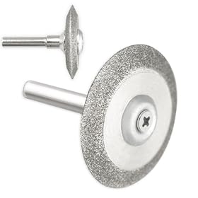 Beveled Diamond Grinding Wheel 1/4" Shank 1-3/4" Dia. 100 Grit