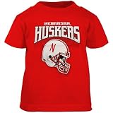 adidas Nebraska Cornhuskers Scarlet Toddler Big Helmet T-shirt