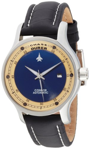 Chase-Durer Men's 501.2LI1-LEA Condor Automatic Navy Black Leather Watch