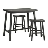 Carolina Cottage 24-Inch Saddle Seat Stool, Walnut