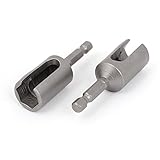 uxcell　ソケットビット 六角ナットドライバ 65mm x 14mm 六角ナット ソケット スロット 拡張 ドライバビット 電動工具