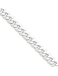 6.1mm, 14 Karat White Gold, Flat Curb Chain - 18 inch