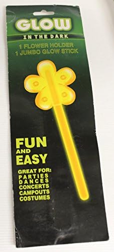 Glow In The Dark Jumbo Glow Stick Flower Holder (Yellow)