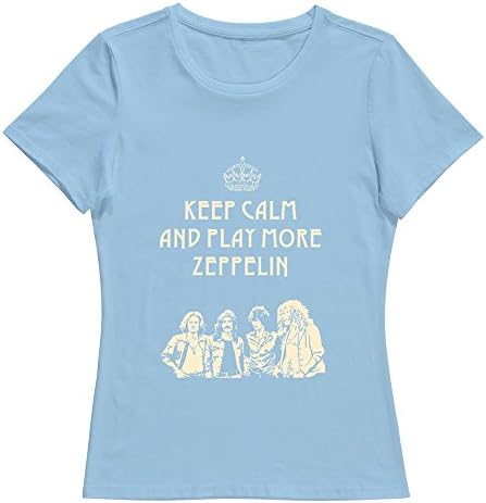 HAGBK Women Heavy Metal Band T-shirt M SkyBlue