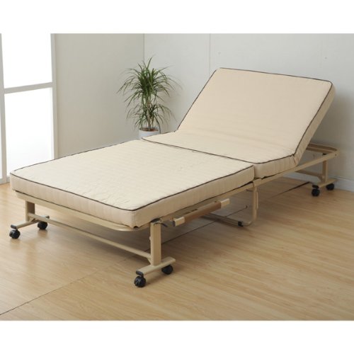 山善(YAMAZEN) 完成品低反発折りたたみベッド アイボリー TKSH-100S(IV/IV)RG