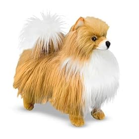 Pomeranian Stuffed Lifelike Dog