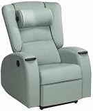 NexIdea LUXE5 Wall Hug Electric Motorized Lift and Recline Chair, Seafoam