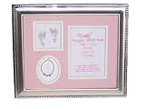 Personalized Sterling Silver Baby Girl Picture Frame- Pink