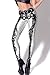 RedExtend Digital Print Rock Skeleton Bone Skull Tight Stretch Leggings Tights, Black Bone, One Size