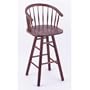York 36" Captain's Chair Extra Tall Bar Stool Wood Finish: Dark Cherry Oak, Leg Type: Smooth, Seat Type: Upholstery - Sassy-Char
