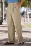 KingSize Big & Tall Expandable Waist Khakis Double Pleated