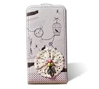 Round Lace Maple - HappyMori Series Flip Cover for iPhone 4/4s