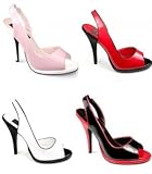 Desire-117, 5 Inch Peep-Toe Slingback in 4 Two-Tone Colors