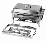 Johnson-Rose 18/8 Stainless Steel Chafing Dish Set with Folding Frame