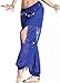 ZLTdream Women's Belly Dance Coins Lantern Pants Dark Blue One Size