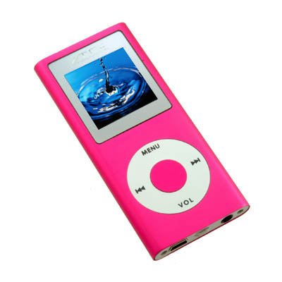 Full Metal TeckNet V79A Next Generation 2G 1.8" OLED MP3/MP4 Player With FM and FM Recording(Pink)