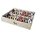 StorageManiac Underbed Shoe Organizer, 27.56 by 21.65 by 5.31-Inches, 12-Pair, Light Brown