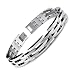 Stainless Steel Link Bracelet with Golden Screws 9