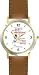Habit 5 - Seek First to Understand (English Text) - DELUXE TWO-TONE WATCH from THE 7 HABITS - WATCH COLLECTION BY WATCHBUDDY&reg; - Arabic Numbers - Brown Leather Strap-Size-Children's Size-Small ( Boy's Size & Girl's Size )