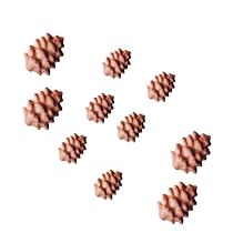 Pine Cone Cake & Cupcake Decorations, Pine Cone Edible Sugar Decorations, 10 pieces