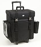 Seya Soft-sided Nylon Professional Rolling Makeup Case w/ Removable Makeup Bags (Black)