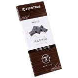 NewTree Alpha Noir Bar Dark Chocolate with Flax Seeds and Crisped Rice, 2.82-ounce Bar