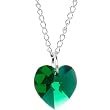 Austrian Crystal Heart May Birthstone Necklace MADE WITH SWAROVSKI ELEMENTS