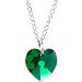 Austrian Crystal Heart May Birthstone Necklace MADE WITH SWAROVSKI ELEMENTS