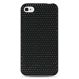 Premium Black Apex Soft Gel Silicone Skin Case Cover for Apple iPhone4, 4th Generation, 4th Gen